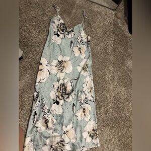 Victoria's Secret Floral Midi Dress - Mint and Cream